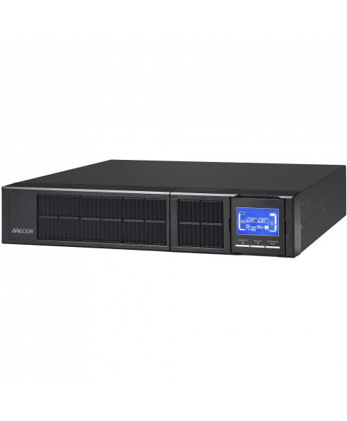 Mecer 2000VA 2U ON-LINE SINE WAVE Rackmountable UPS (with  Monitoring Software) -Black